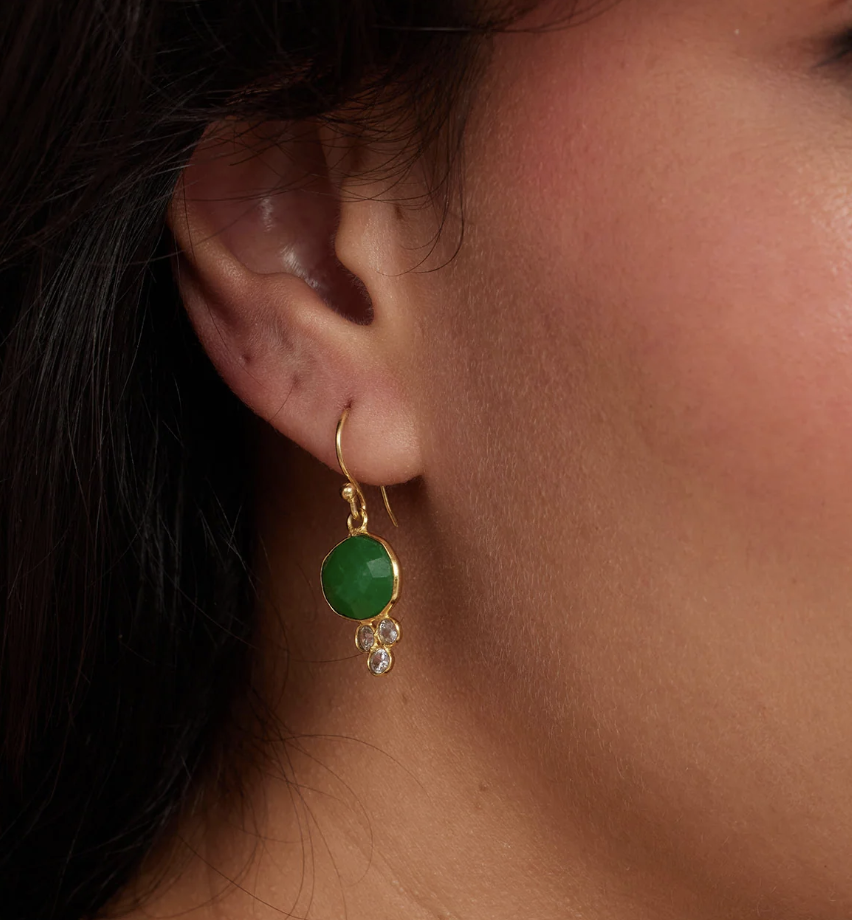 LORI EARRINGS GREEN