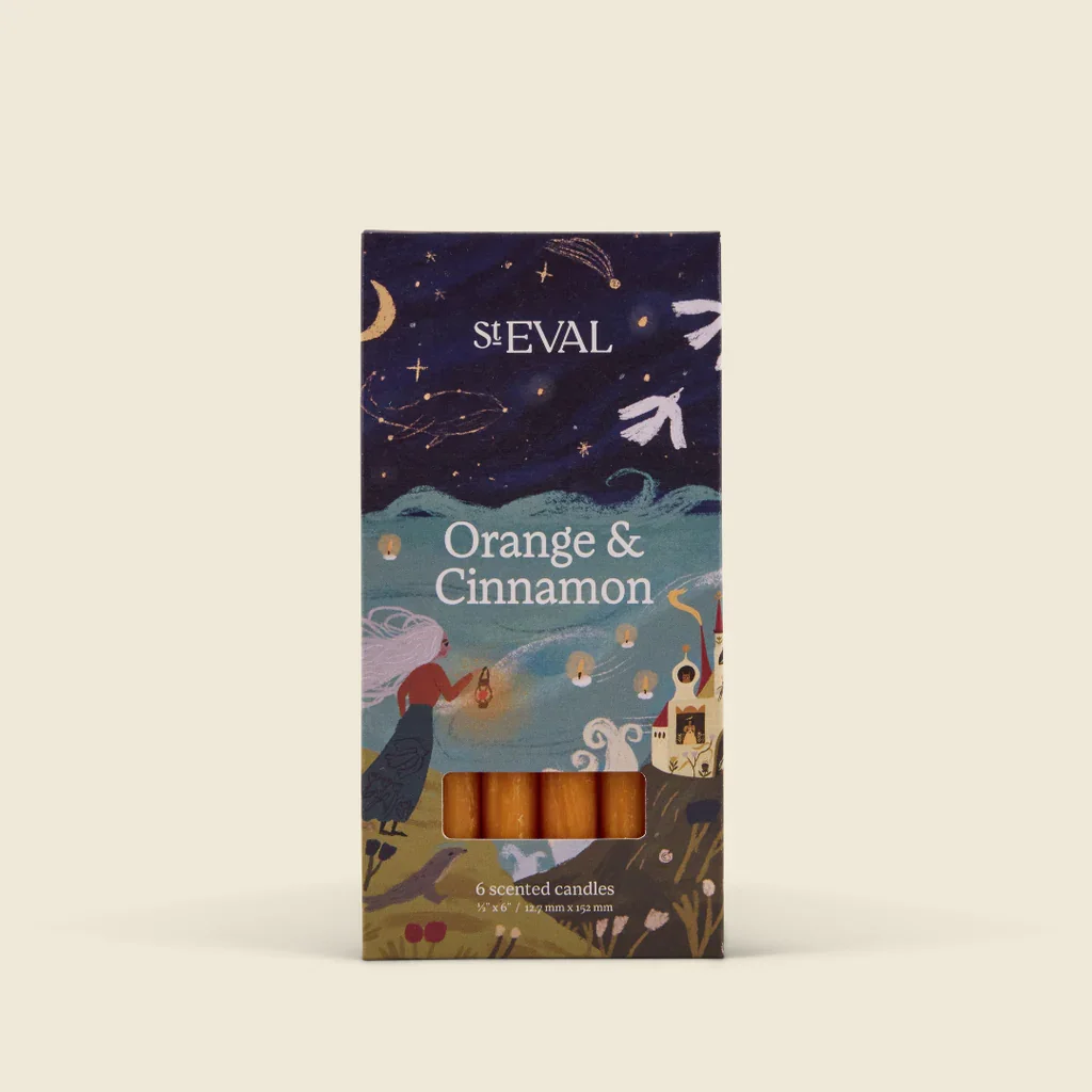 ORANGE & CINNAMON MINI FRAGRANCED FESTIVE CANDLES