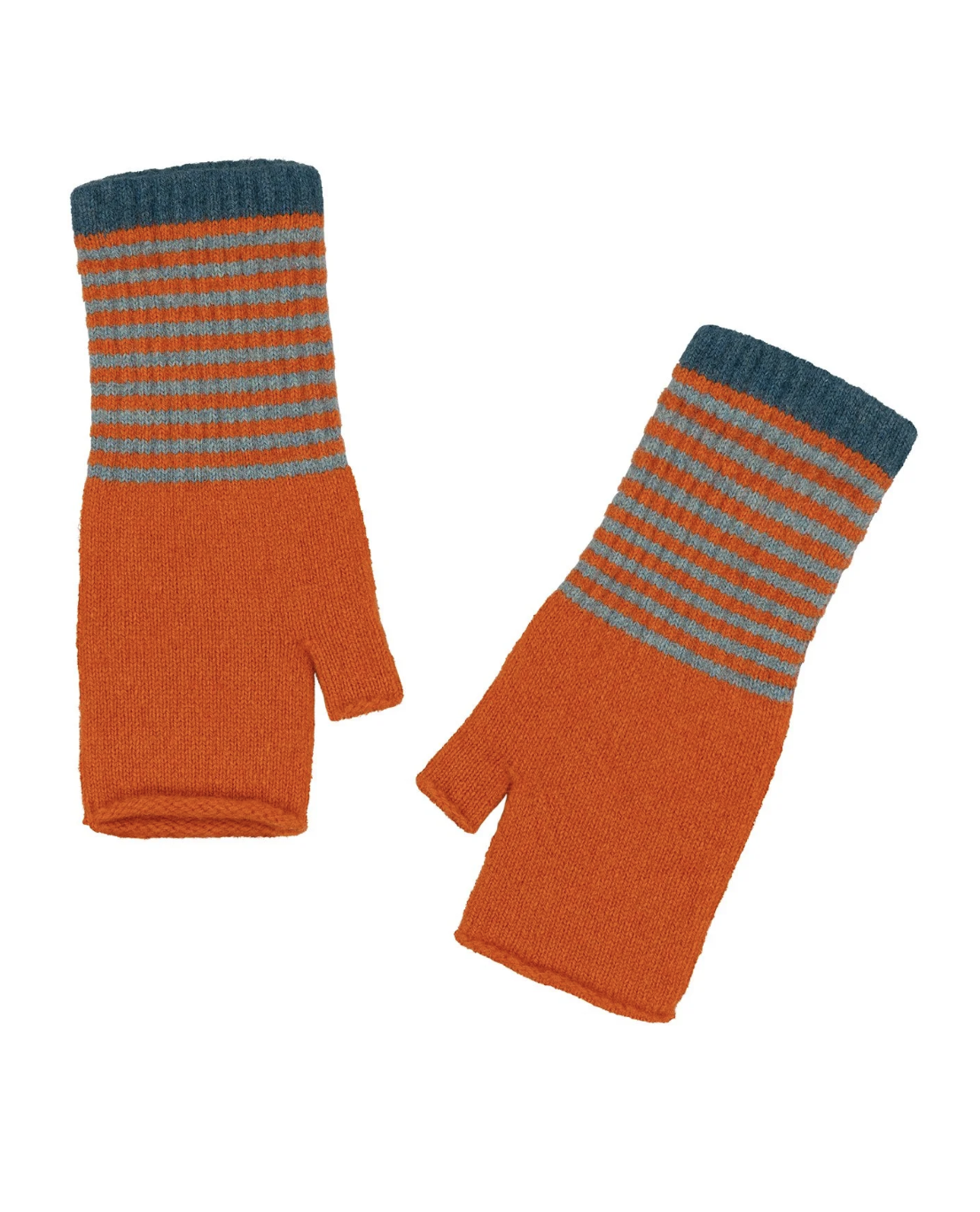 ANGORA FINGERLESS MITTENS - JAFFA AND TEAL