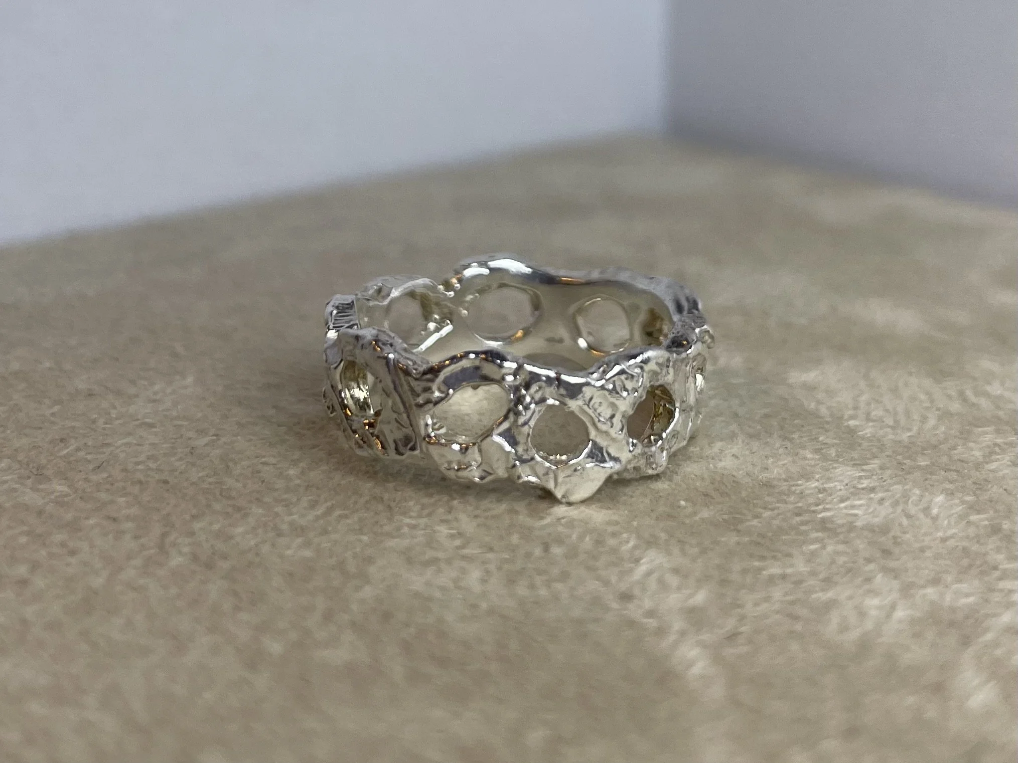 Natural form Silver ring