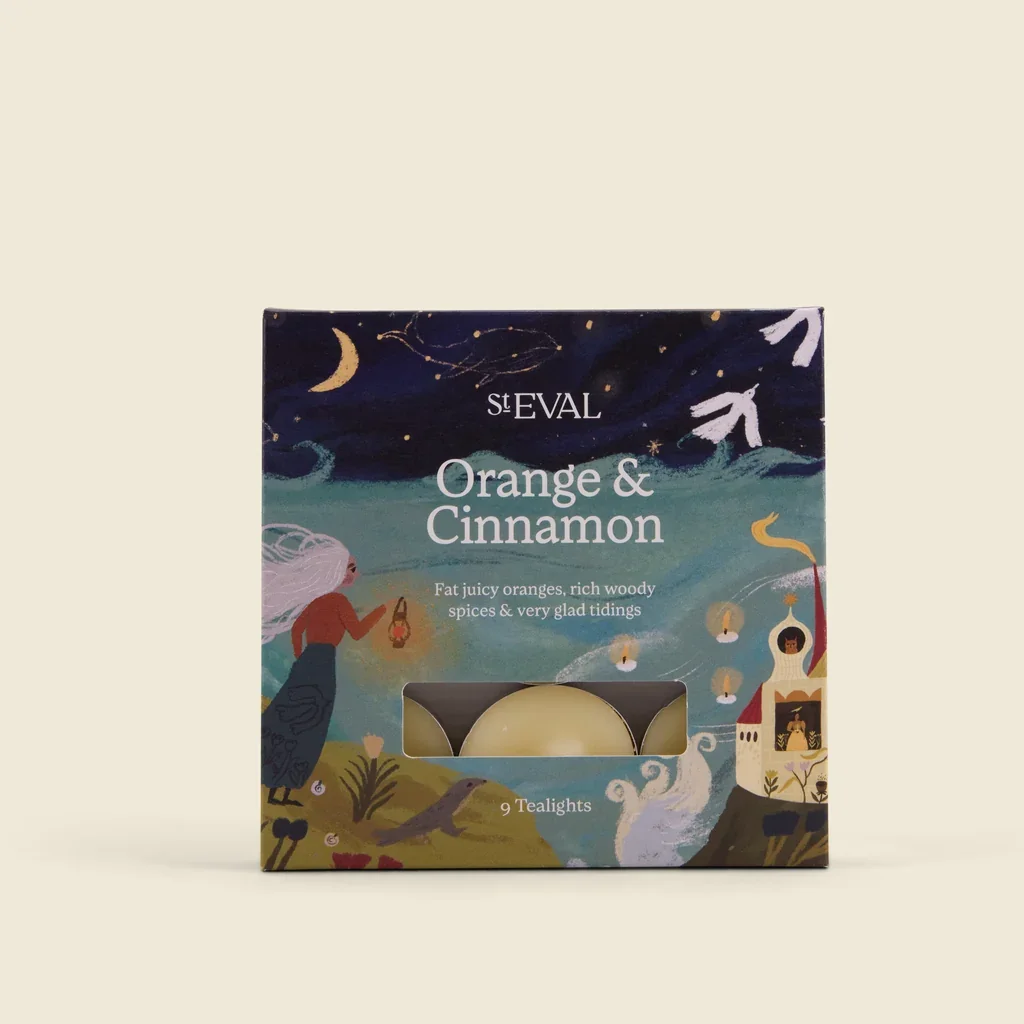 ORANGE & CINNAMON SCENTED TEALIGHTS