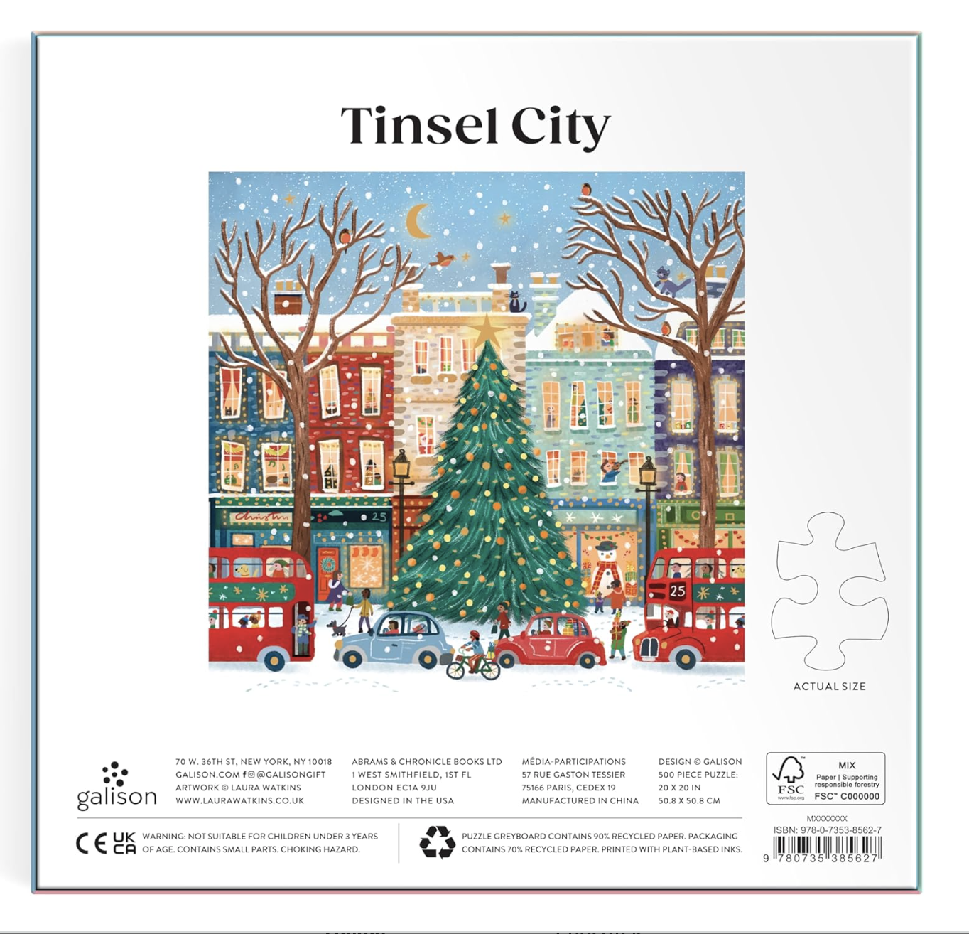 TINSEL CITY 500 PIECE JIGSAW PUZZLE
