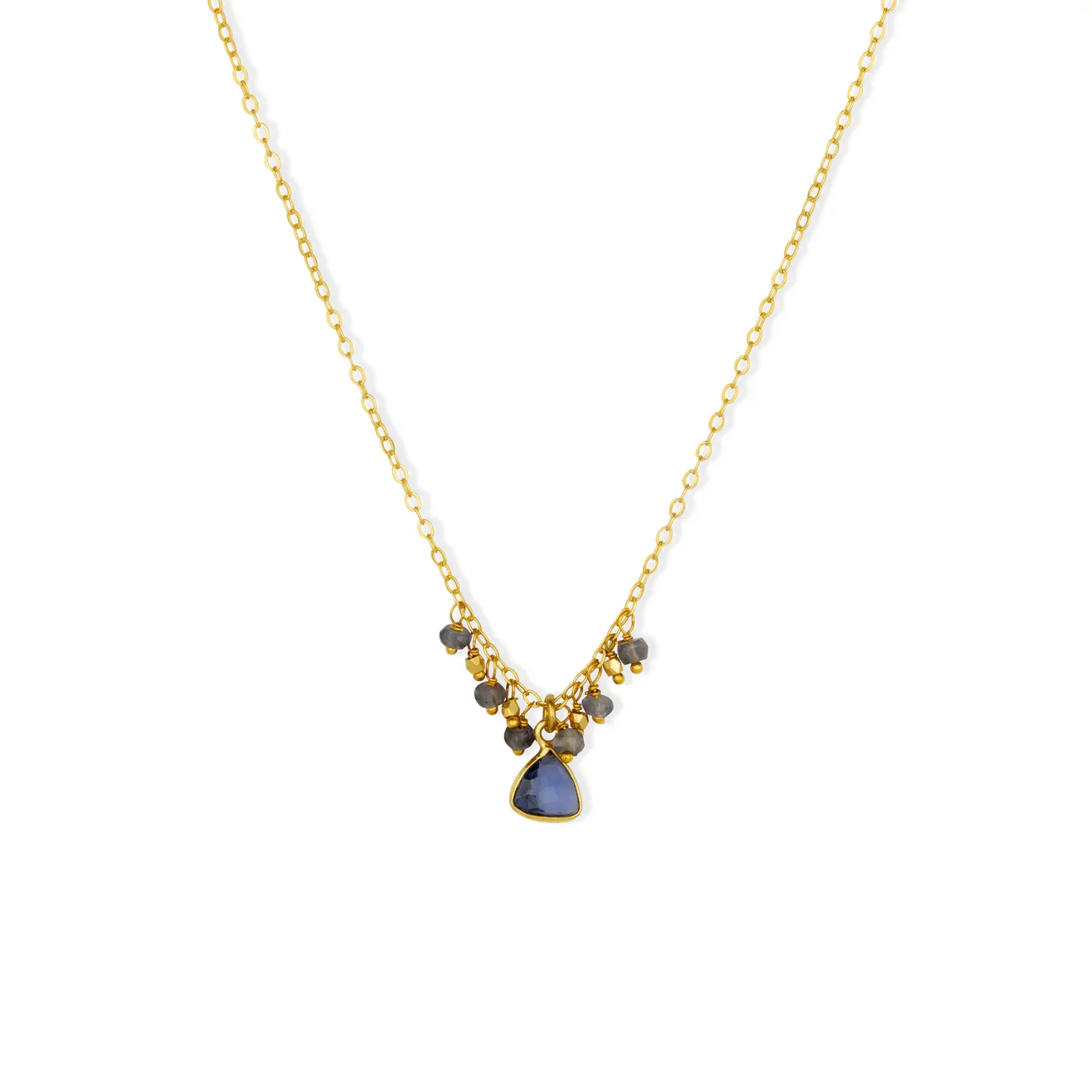IOLITE CHARM NECKLACE
