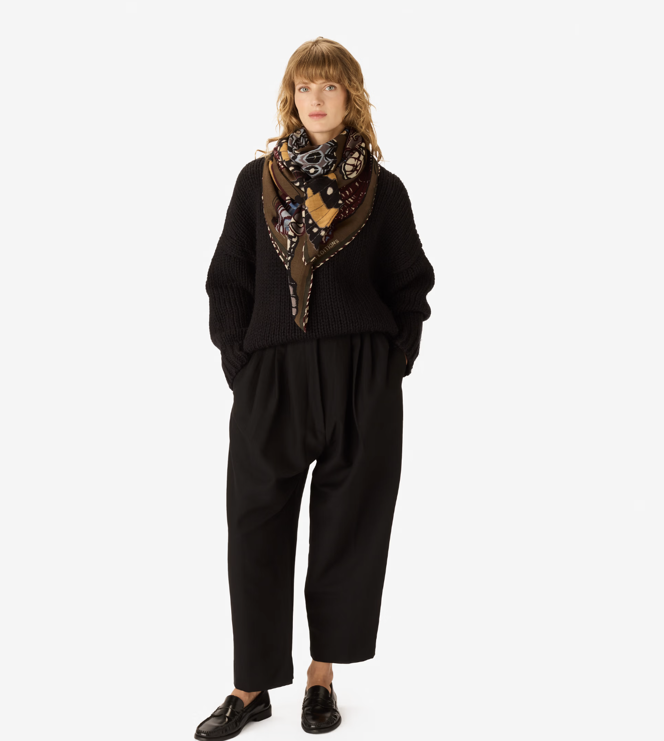 PAPILLONS - KHAKI SCARF