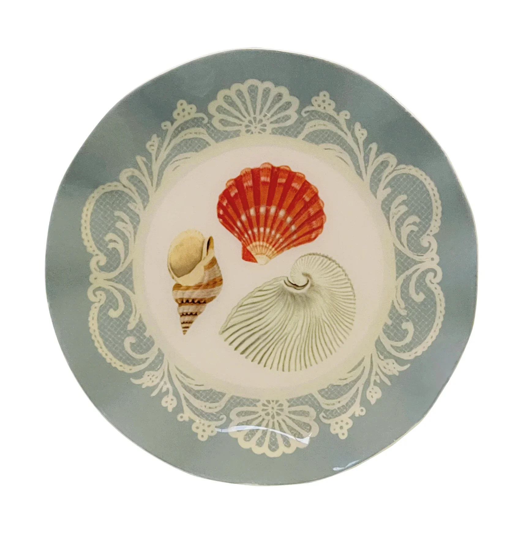 WAVY ROUND TRAY - SEA SHELL
