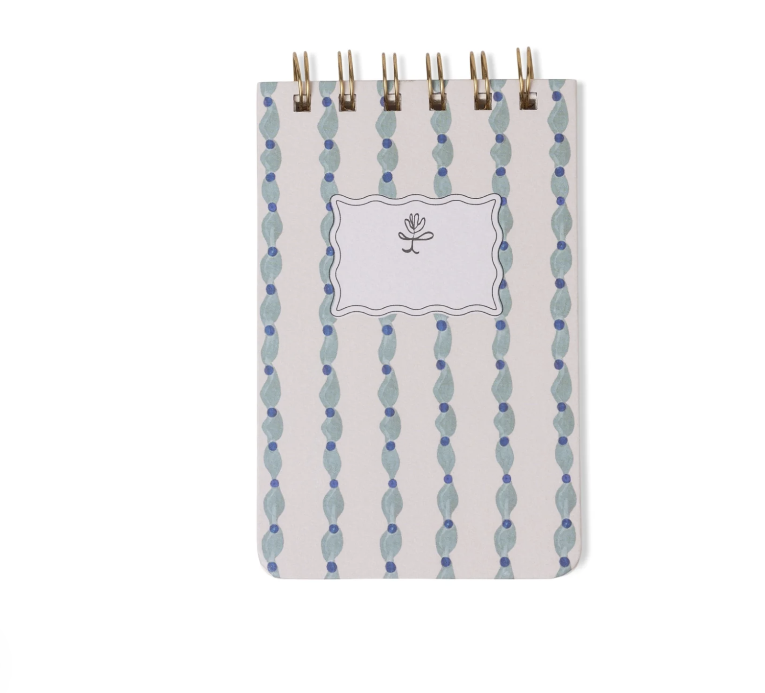 TULIP TWIN WIRE NOTEPAD - WAVY BLUE