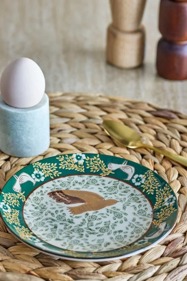 SMALL BIRD PLATE GREEN