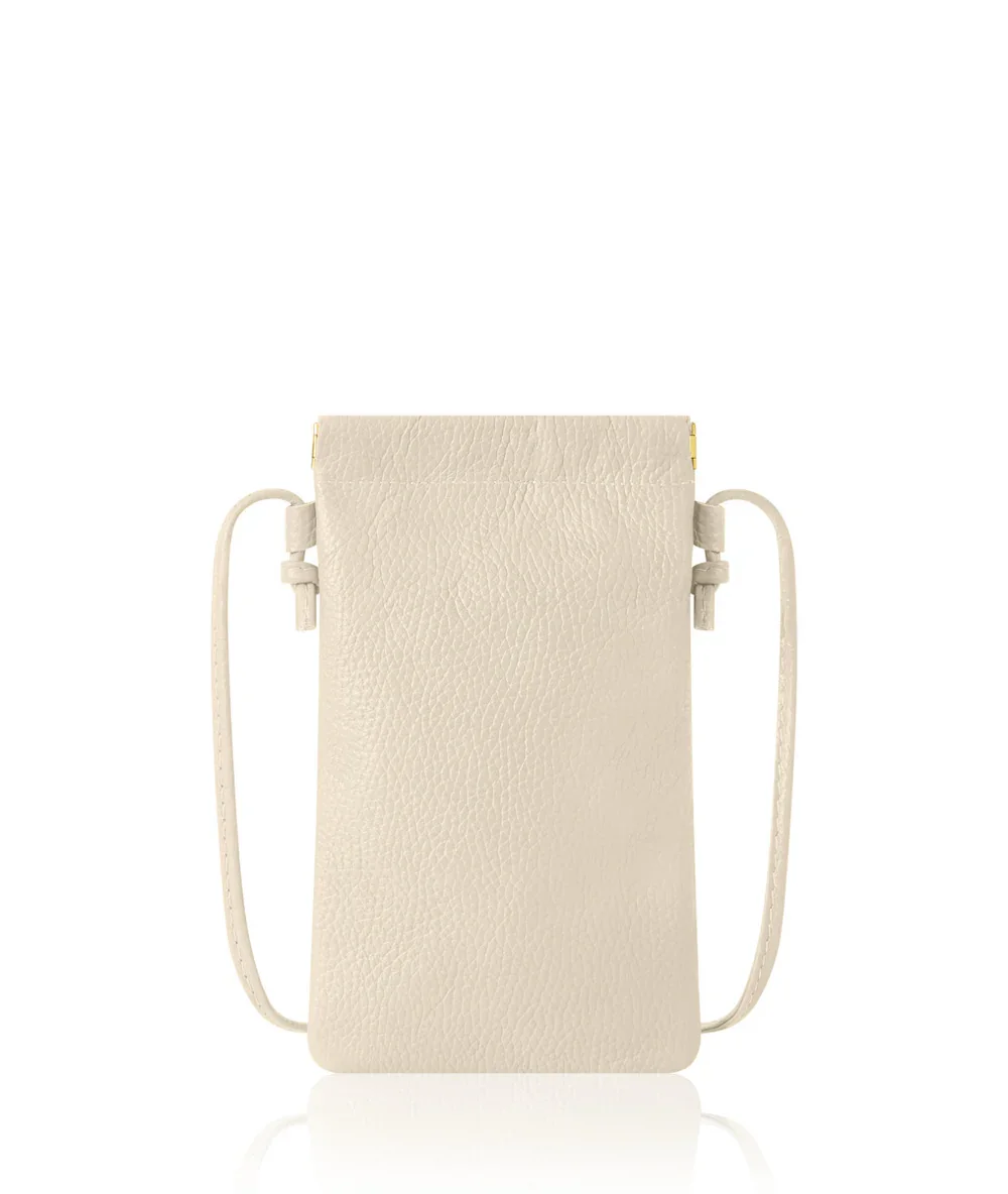 LEATHER CROSSBODY BAG CREAM