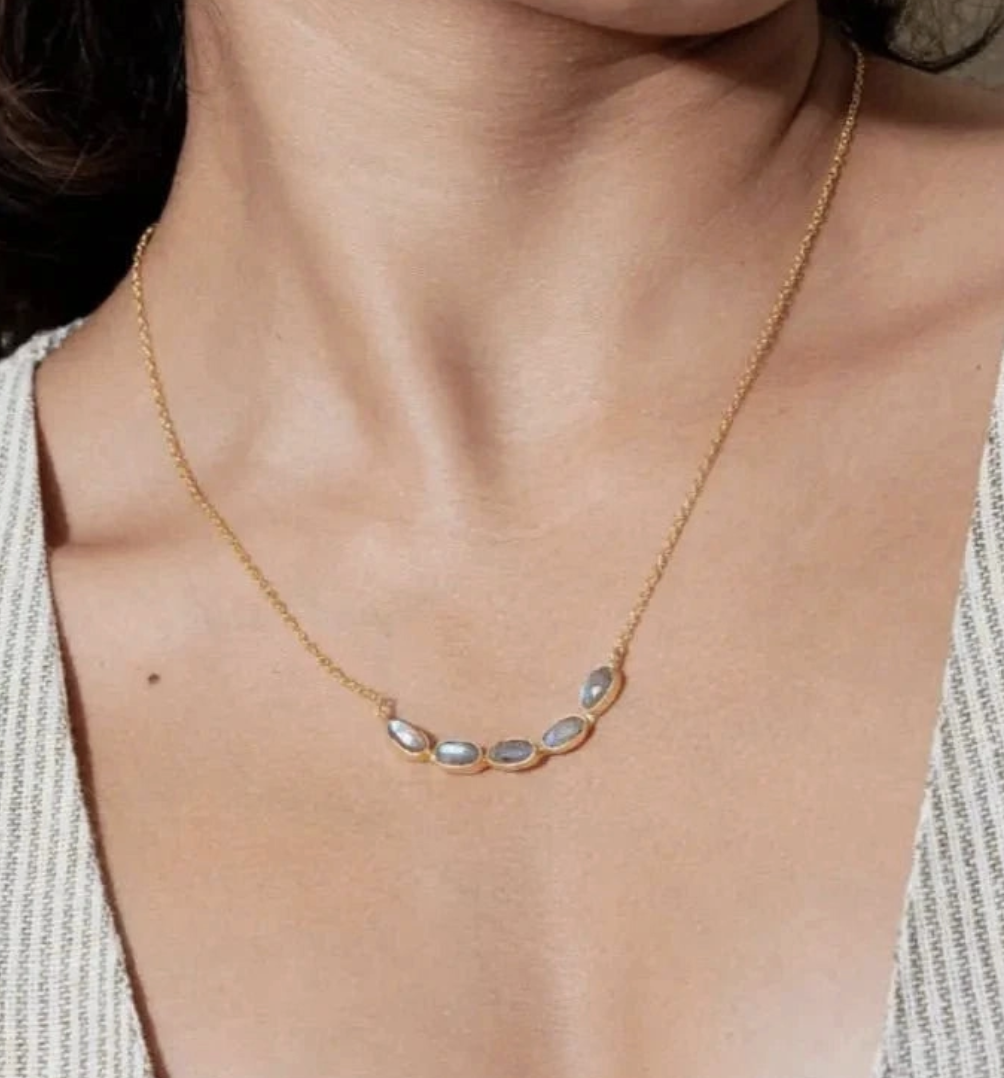 Eternal Flame necklace- Labradorite
