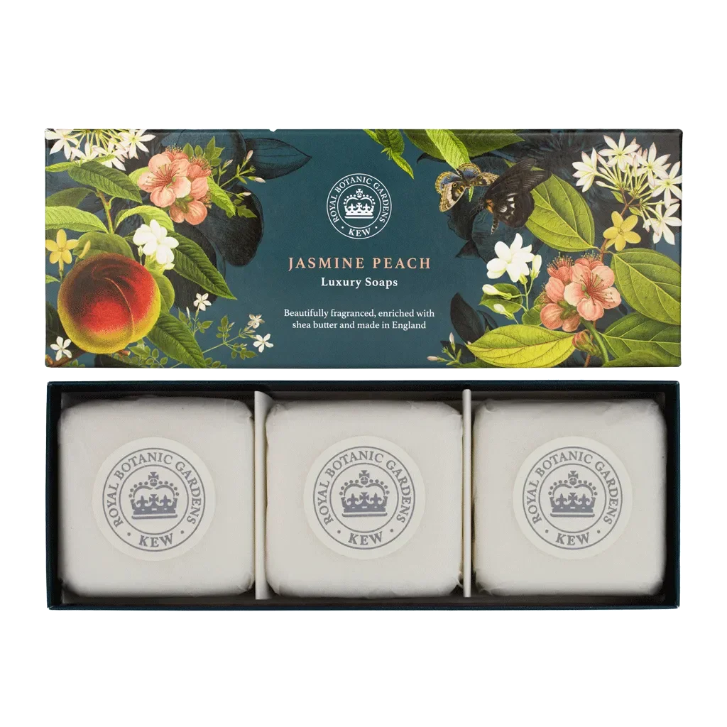 KEW GARDENS JASMIN PEACH TRIPLE SOAP GIFT BOX