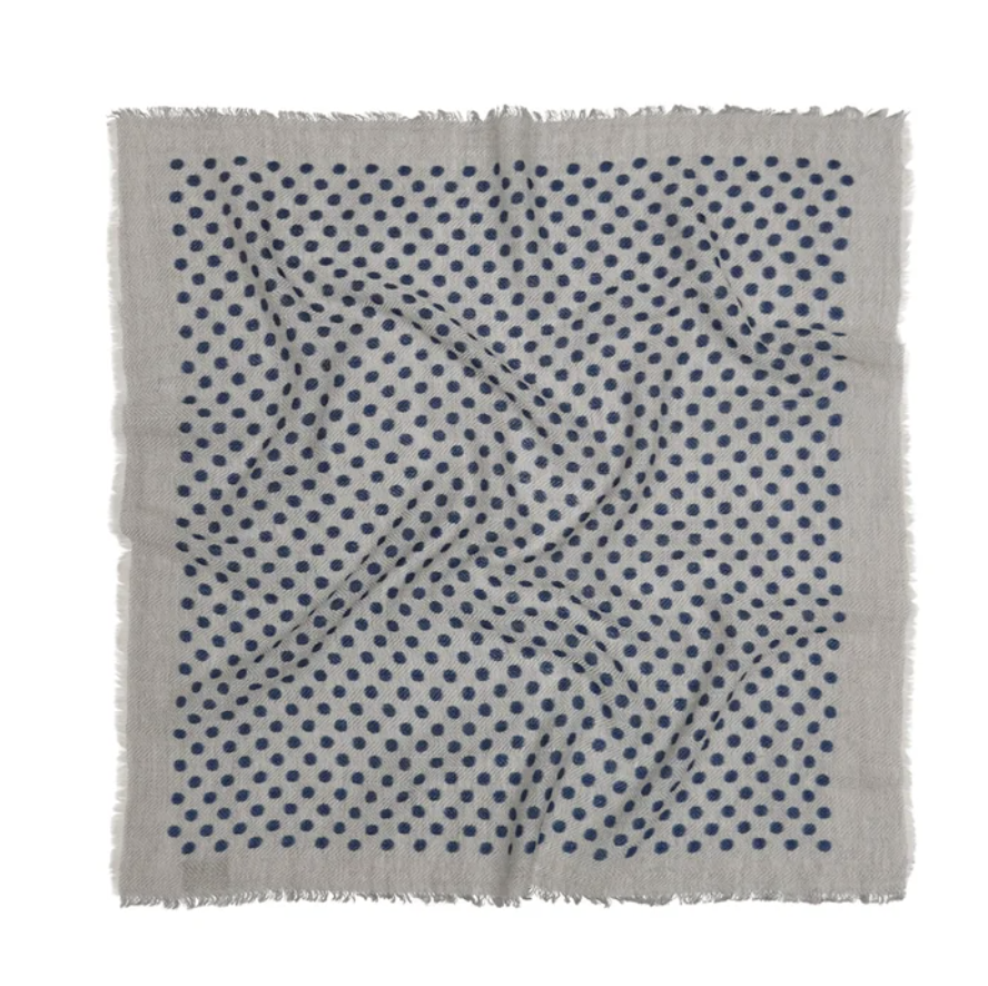 POLKA CASHMERE & WOOL NECKERCHIEF