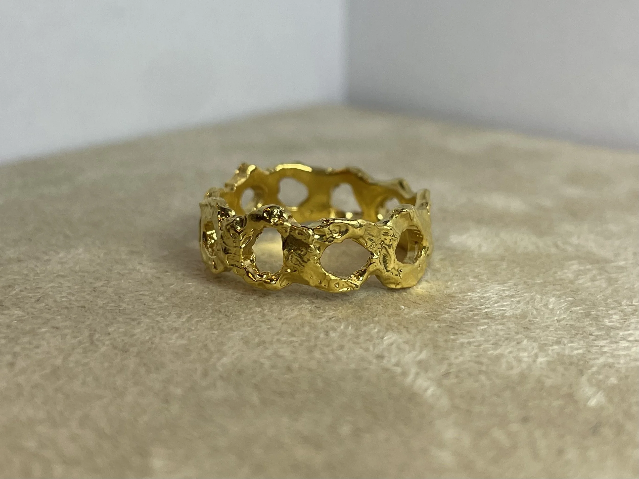 Natural form gold ring.