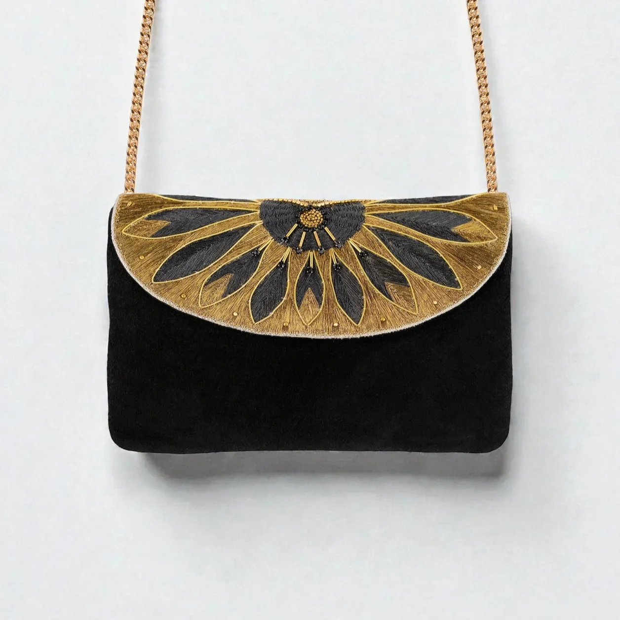 APOLONIA METALIC CLUTCH BLACK