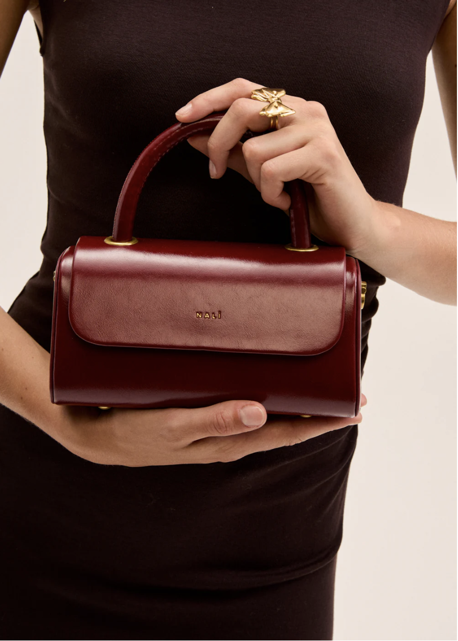 PHOEBE HARD HANDBAG BORDEAUX