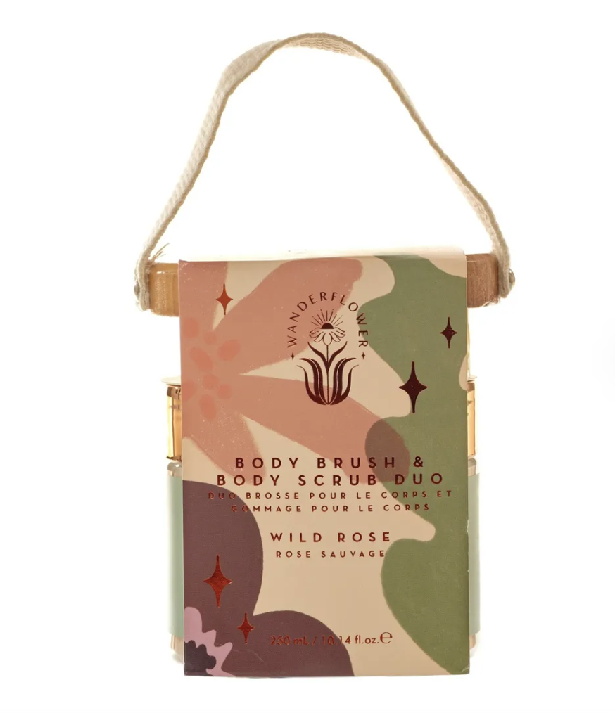 WANDERFLOWER BODY BRUSH & BODY SCRUB DUO