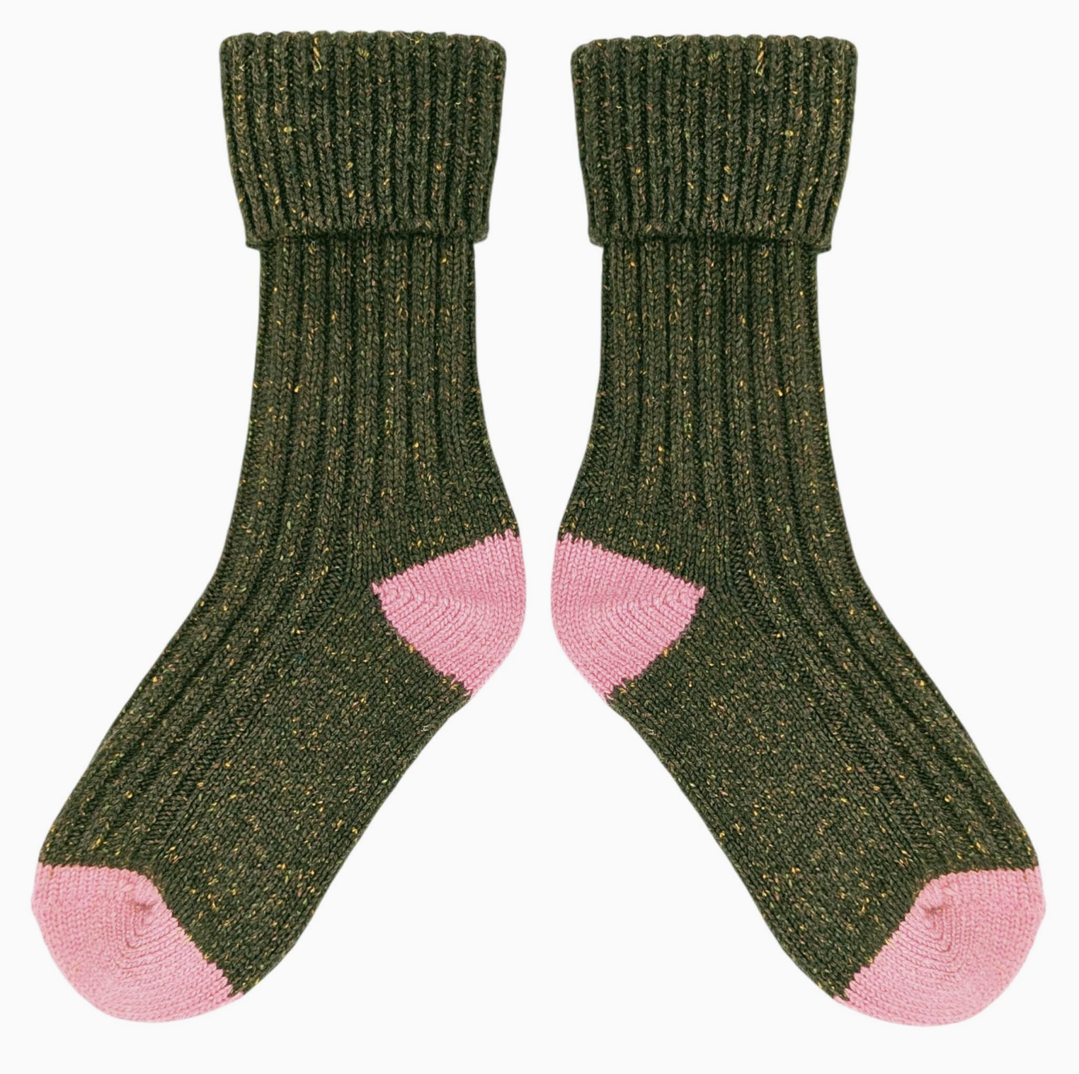 RECYCLED SILK BLEND RIBBED SOCKS