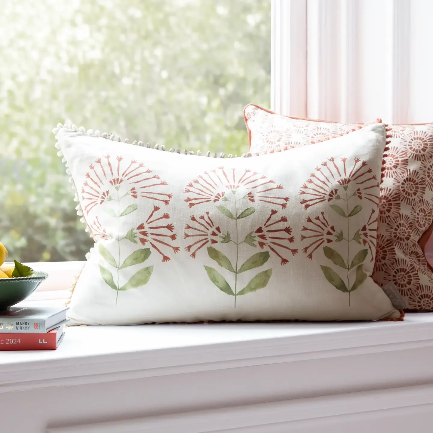 NERI PRINTED CUSHION TERRACOTTA