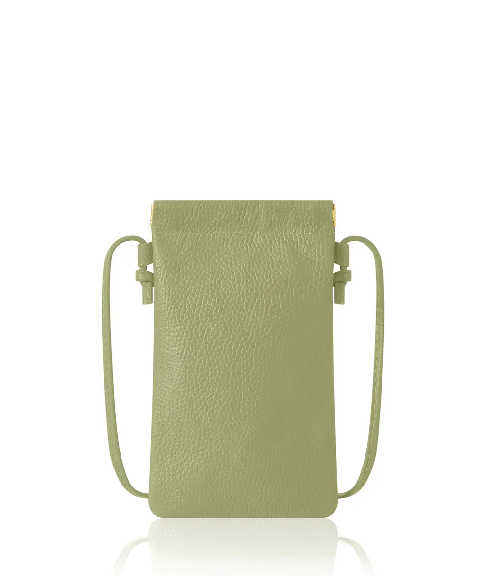 LEATHER CROSSBODY BAG SAGE