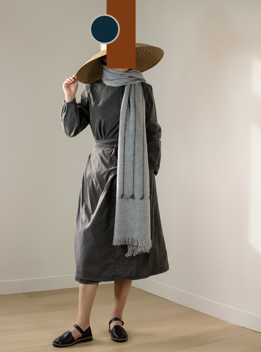 SEEDLING CASHMERE SCARF GREY
