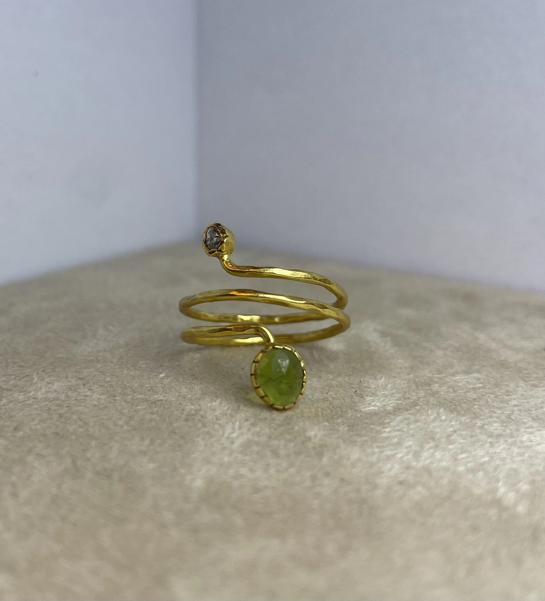 Wrapped snake ring