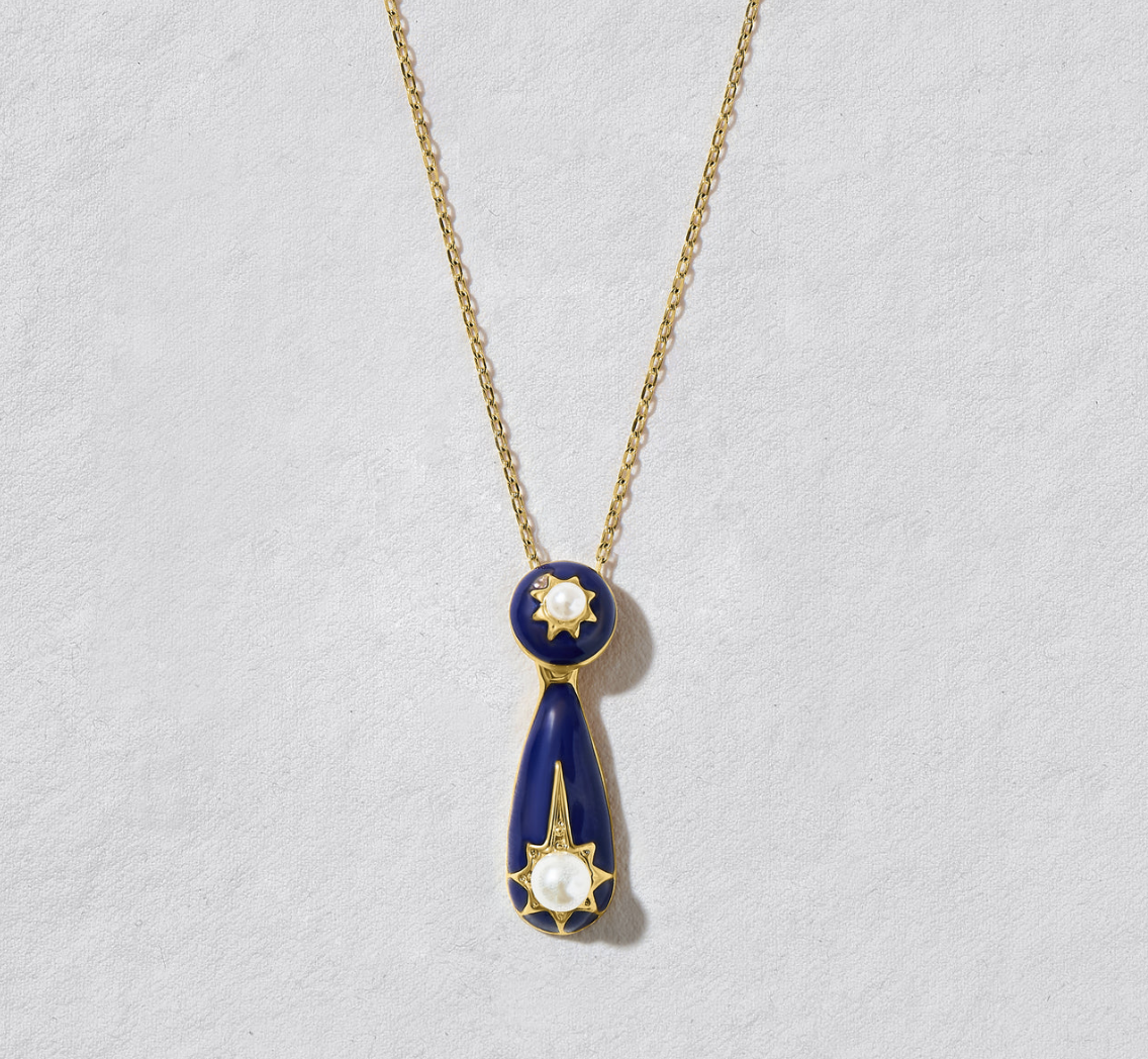 ULTRAMARINE ENAMEL NECKLACE
