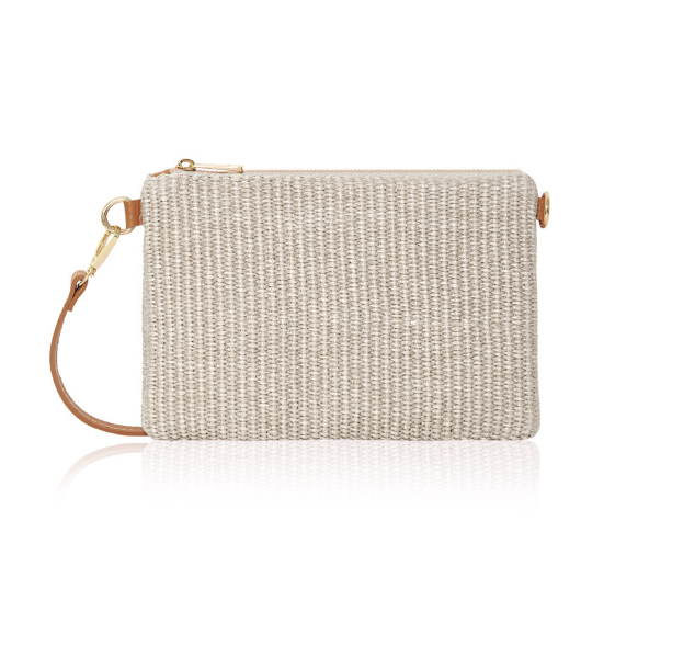 RAFFIA CLUTCH BAG VANILLA