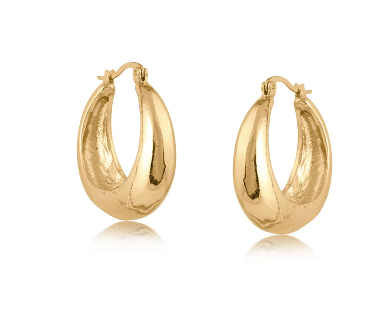 ORGANIC SHAPE HOOP EARRINGS