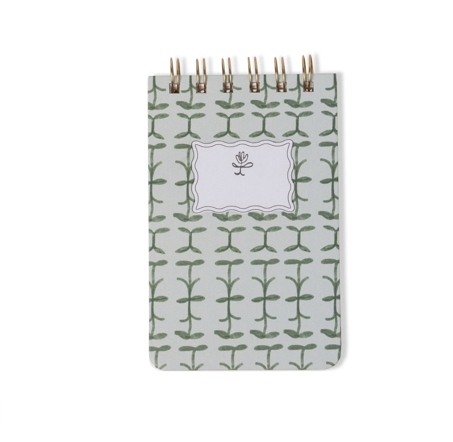 TULIP TWIN WIRE NOTEPAD - GREEN VINE