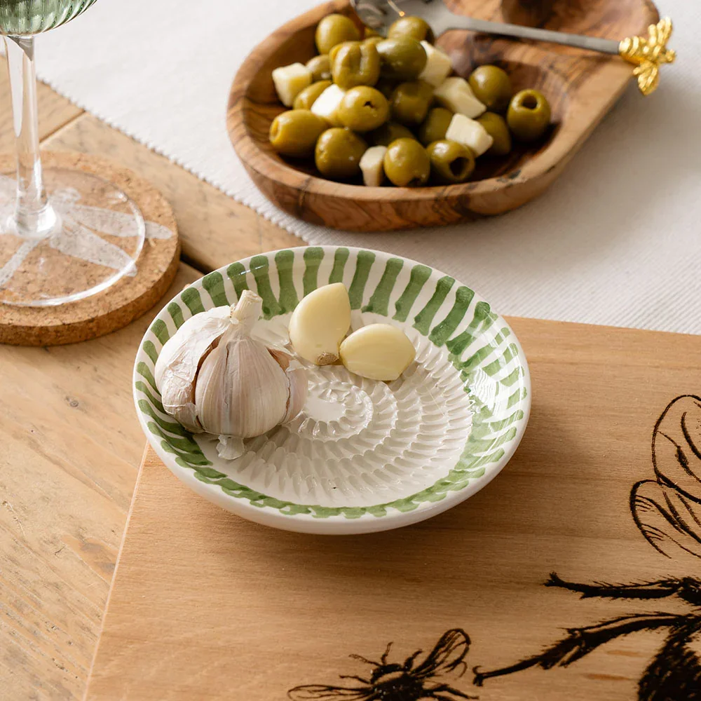 Green Strip Ceramic Garlic Grater