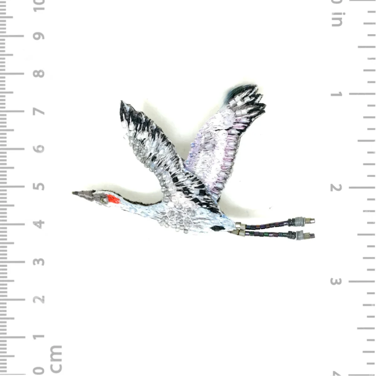 SANDHILL CRANE BROOCH PIN