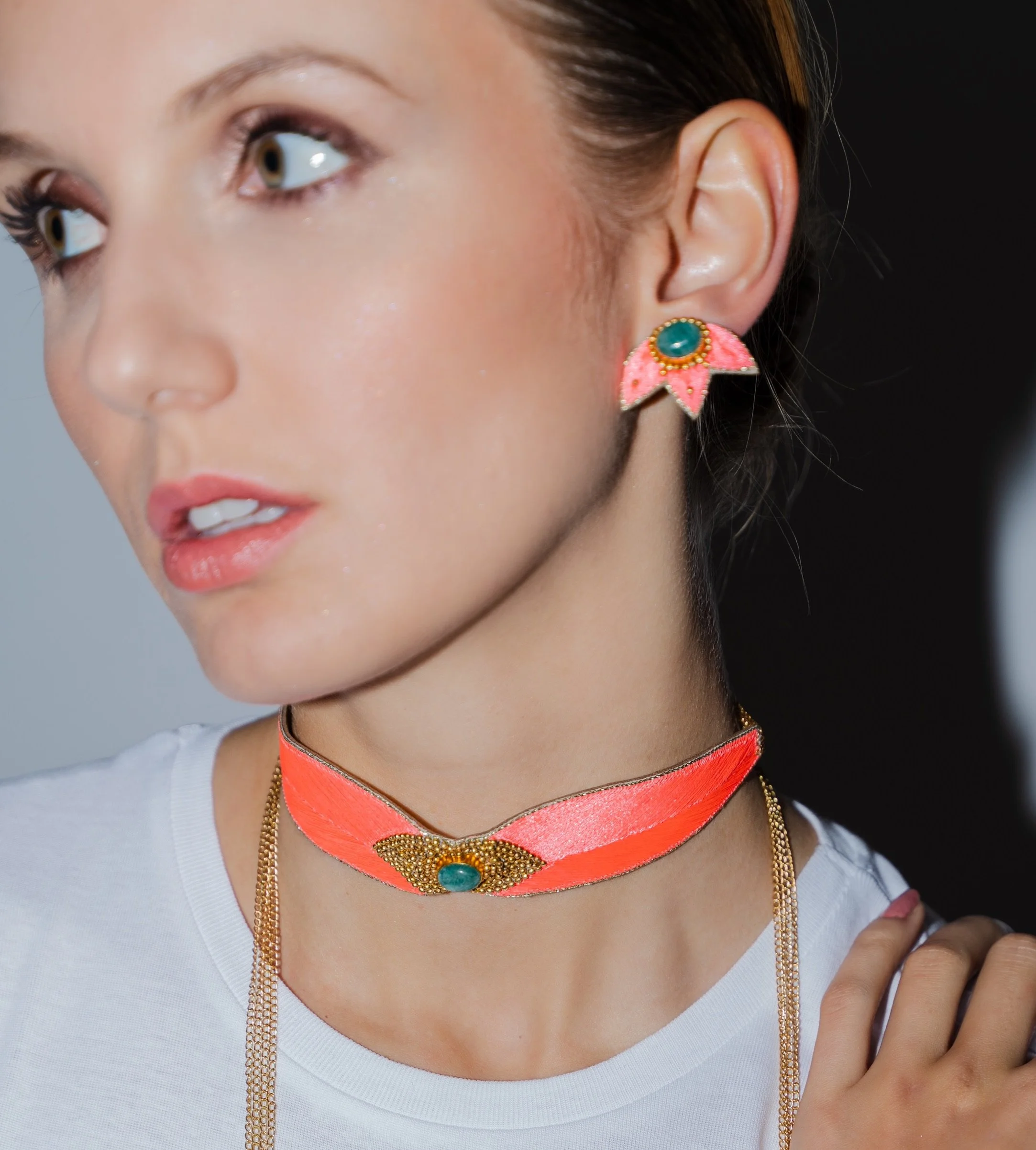Braha earrings in melon