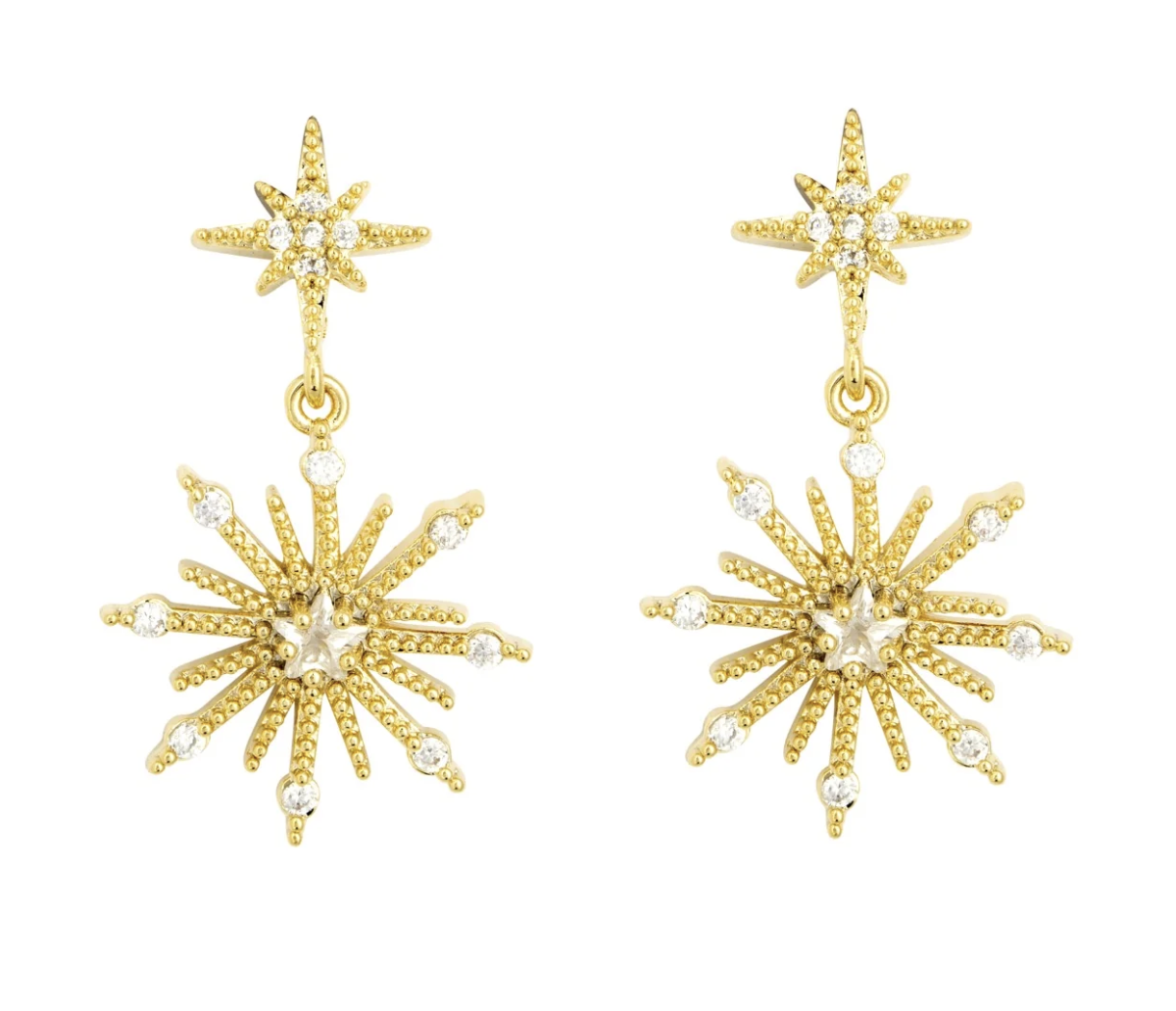 NORTHERN STAR GOLD STUD EARRINGS