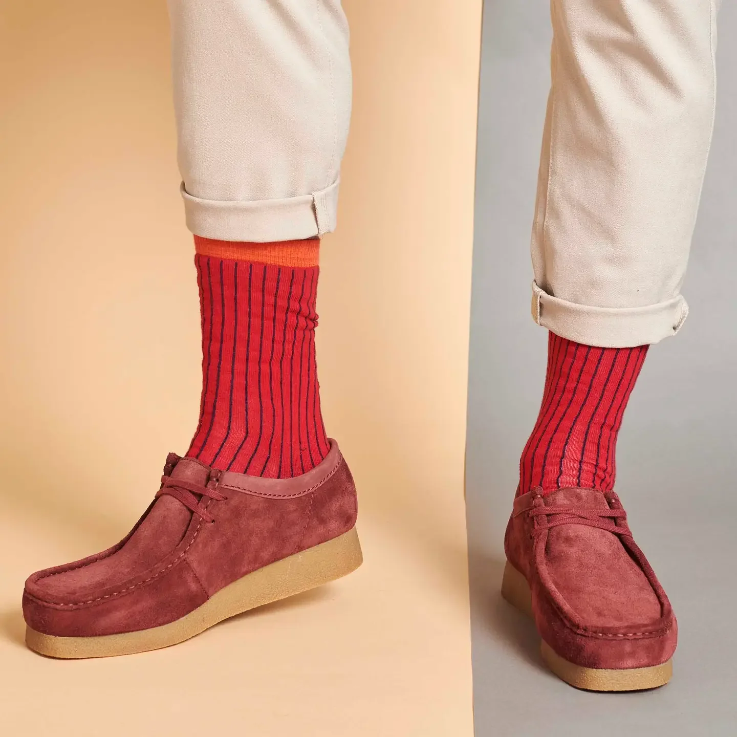 MENS ORGANIC COTTON CREW SOCKS BLUE