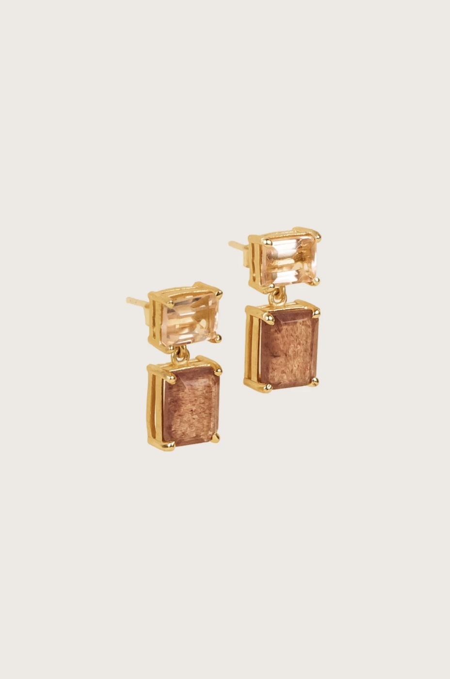 DAESSA STRAWBERRY QUARTZ EARRINGS