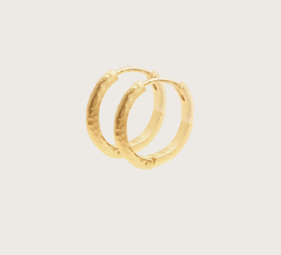 TANIA 18K RECYCLED FINE GOLD PLATED LARGE EARRINGS