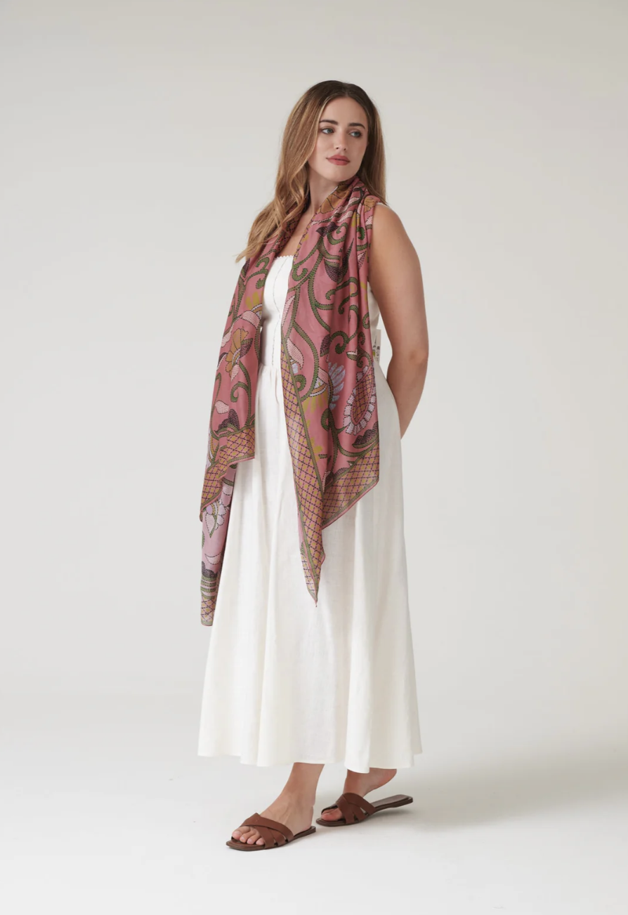 GIANT KANTHA DUSK SCARF