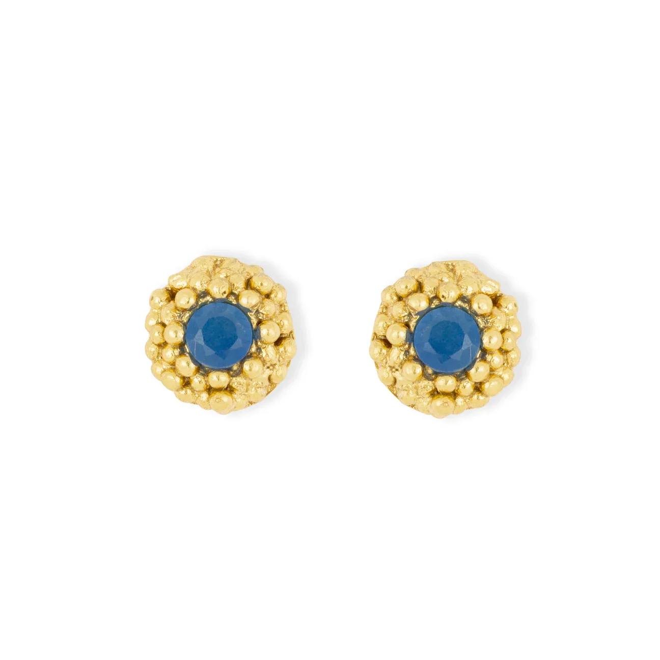 BLUE FLOWER STUD EARRINGS