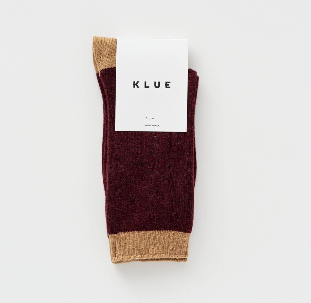 MERINO WOOL BURGUNDY AND CARAMEL
