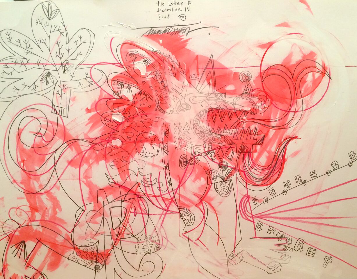 “The Letter R - Regret" / Mixed Media / 27"HX22"WX3/4"D / framed work on paper / 2008 / $1,500