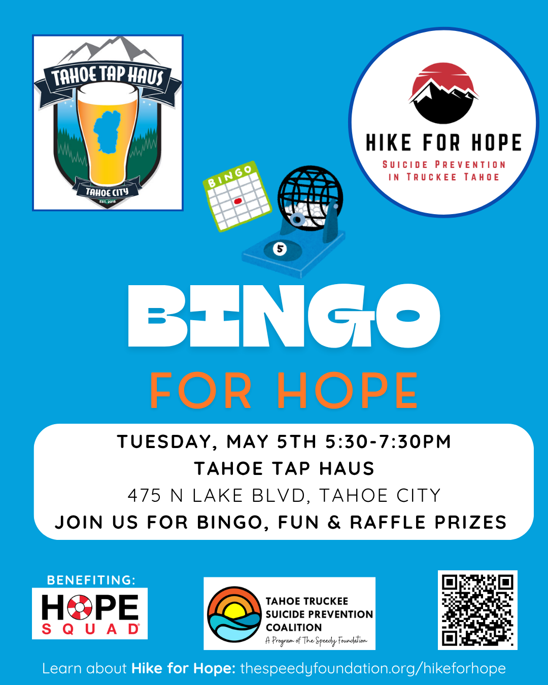 Bingo for Hope - Tahoe Tap Haus