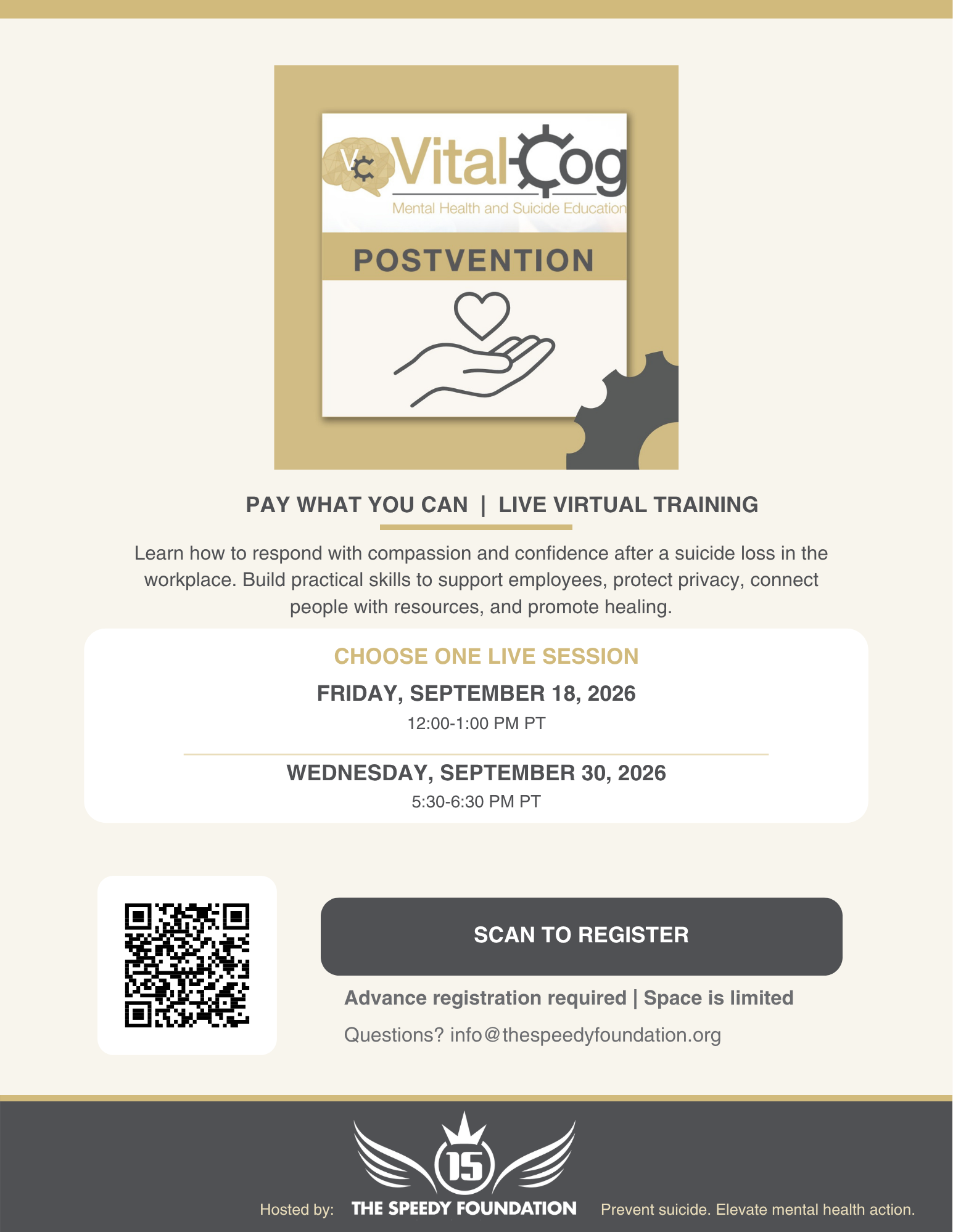 VitalCog Postvention Training