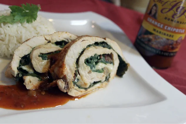 Orange Chipotle Chicken Roulade