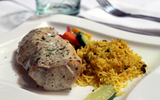 Broiled Fish with Tequila Lime Cilantro Yogurt Sauce