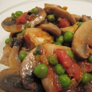 Mushrooms, Peas and Artichokes