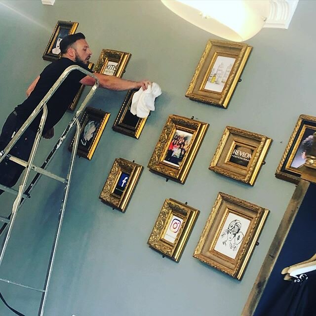 Cracking on and sprucing up the salon.  #salonlife #whitleybayhairsalon #wearewhitleybay #whitleybay #lookinggood @theyard_makers