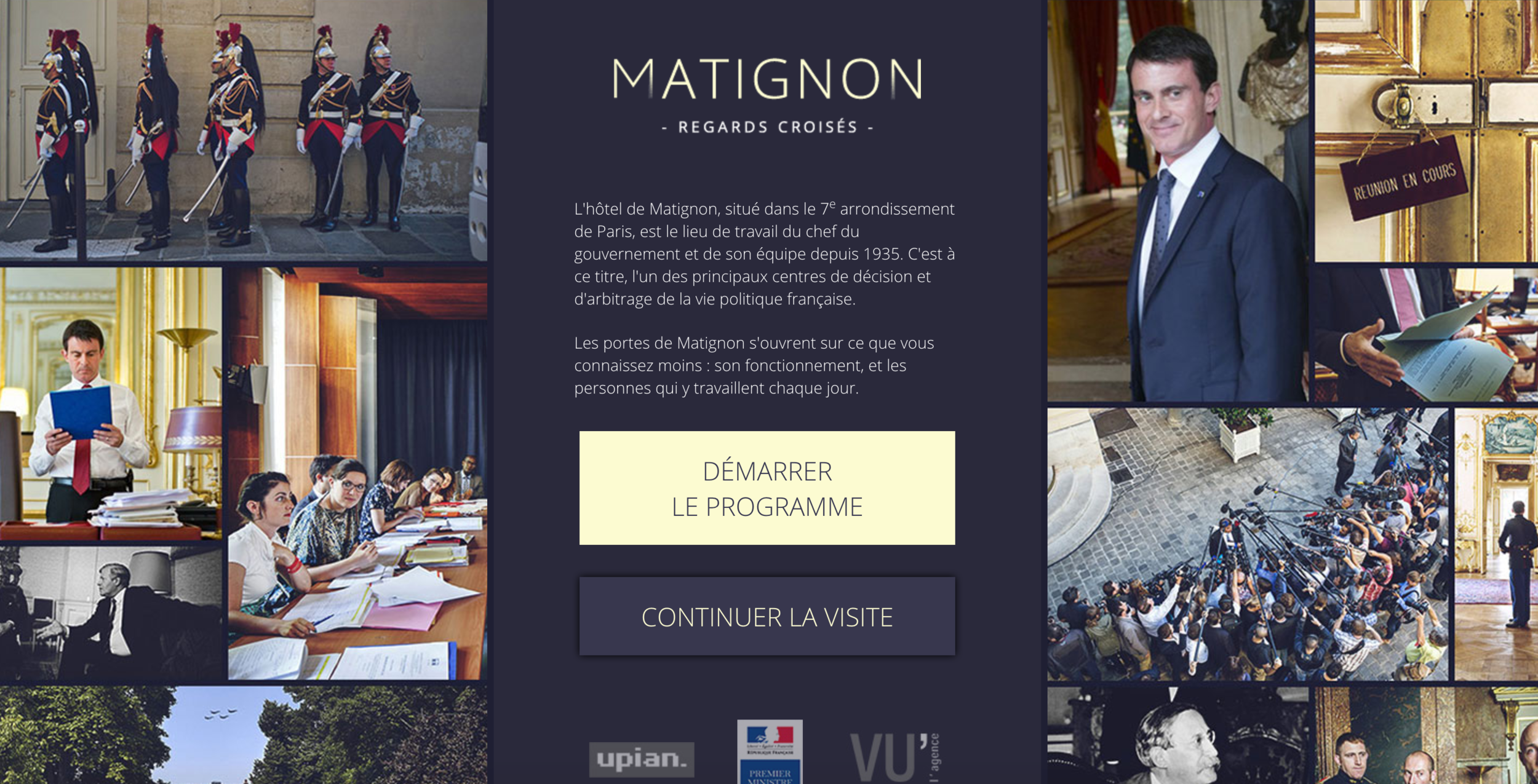 Web documentary on The Hôtel Matignon is the official residence of the Prime Minister of France For the french government.