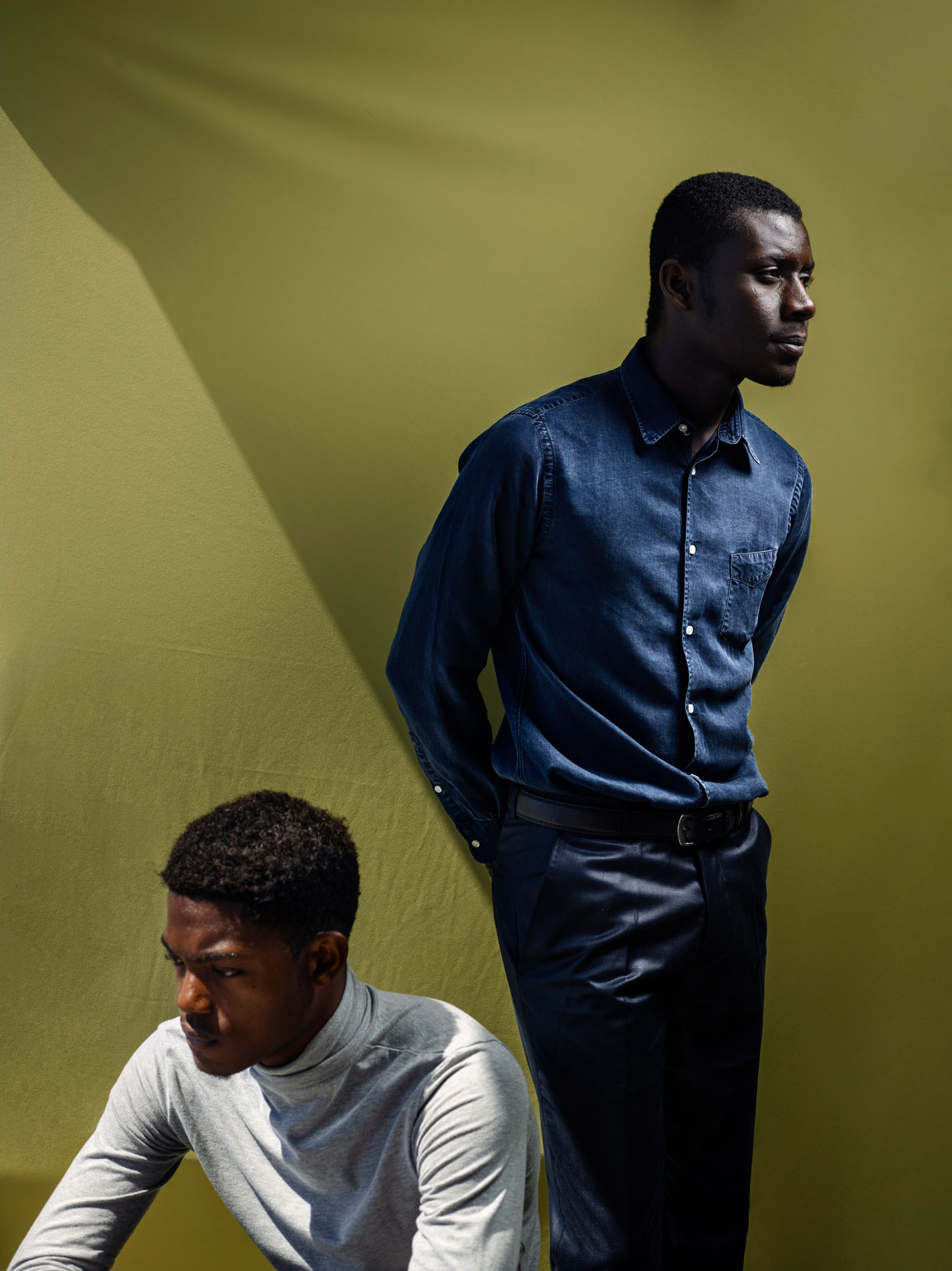 Actors Ibrahima Traore (left) and  Amadou Mbow (right) in Cannes for Le Monde