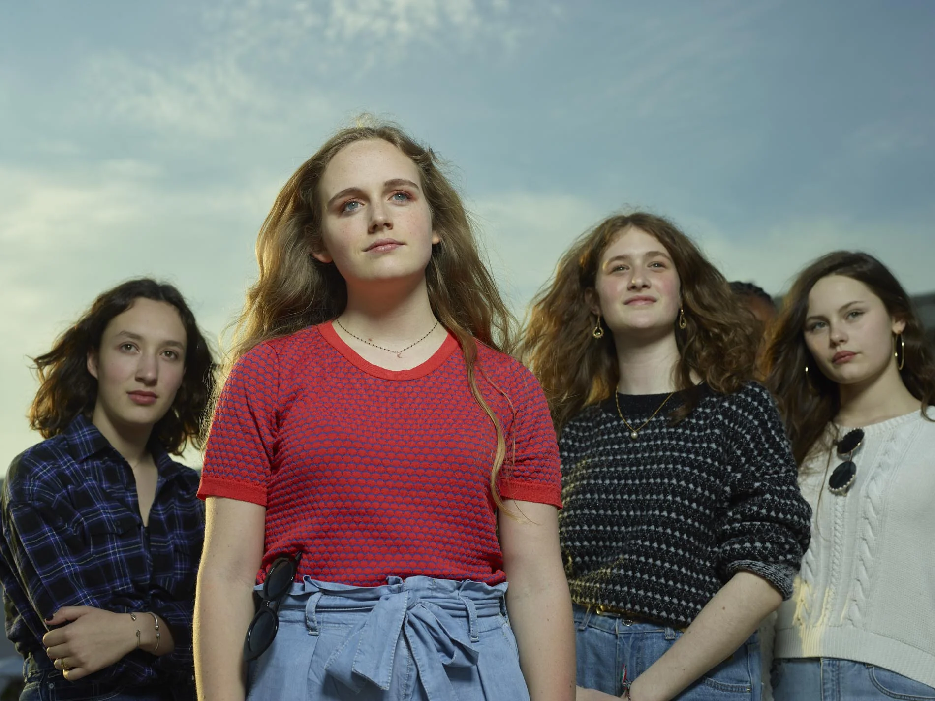 Actresses of the movie Zombi Child for Le Monde
