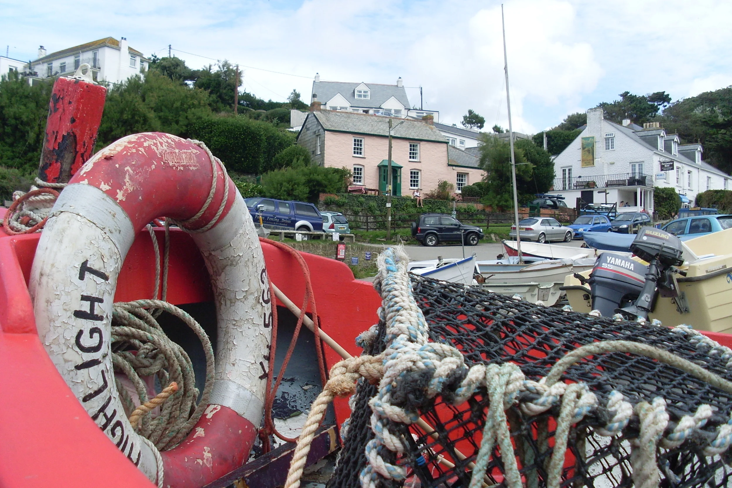 Looking up at The Pink Cottage
