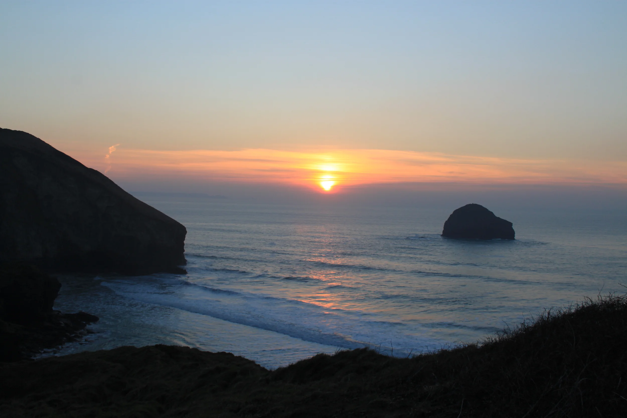 Trebarwith sunset
